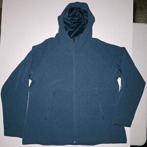 Kirkland Signature Womens Teal Blue Full Zippered Coat Size XXL